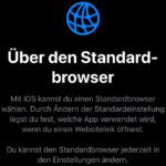 Ab iOS 17.4: Safari fragt nach dem Standardbrowser