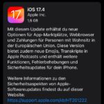 Update steht bereit: iOS 17.4 kann aufs iPhone geladen werden (Kurzmeldung)