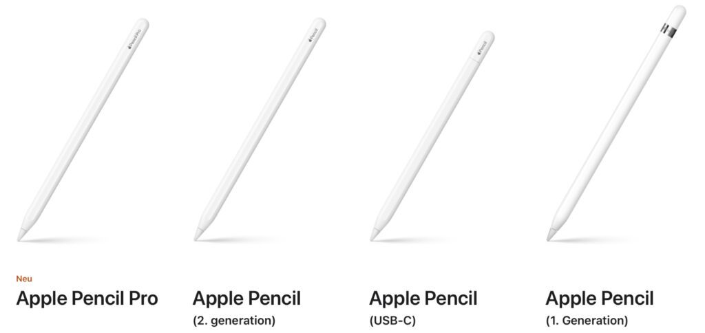 Apple Pencil Kaufberatung 2024 – Hier findet ihr den richtigen Stylus für euer iPad, iPad mini, iPad Air und iPad Pro. Der neue Apple Pencil Pro ist auch dabei.