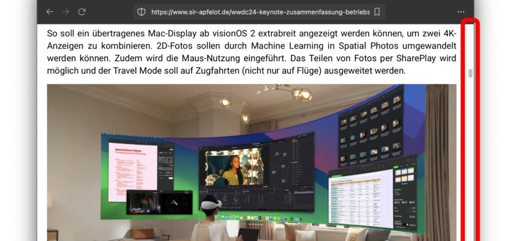 In diesem Ratgeber zeige ich die Mac-Einstellungen auf, die man nutzen kann, um die Sichtbarkeit und das Klick-Verhalten von Rollbalken unter macOS zu steuern.